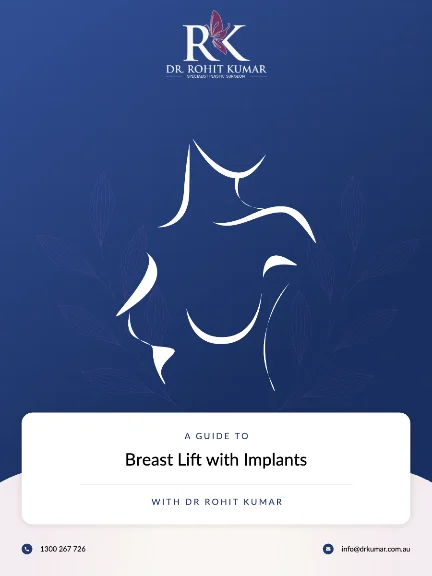 Cover of Dr Kumar's guide: Breast lift with implants