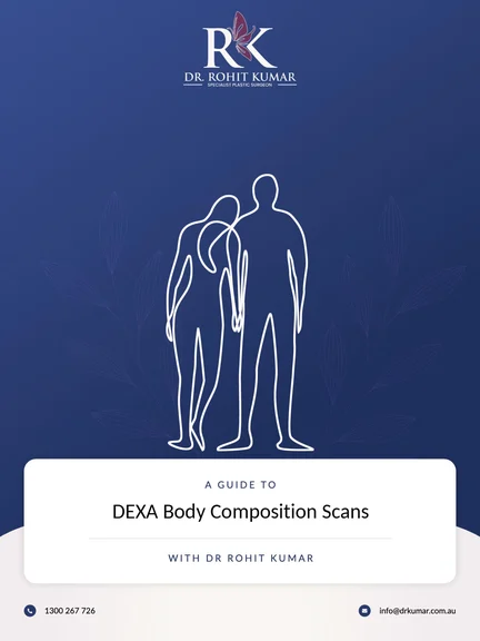 Cover of Dr Kumar's guide: DEXA body composition scans